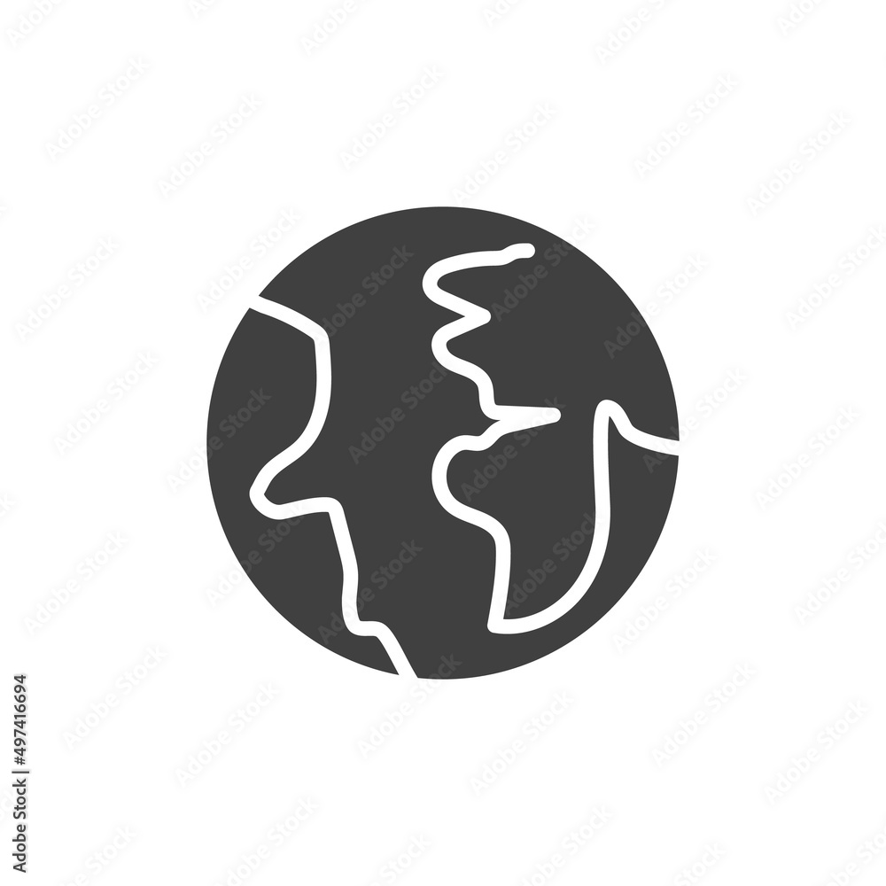 Earth globe vector icon Earth globe vector icon