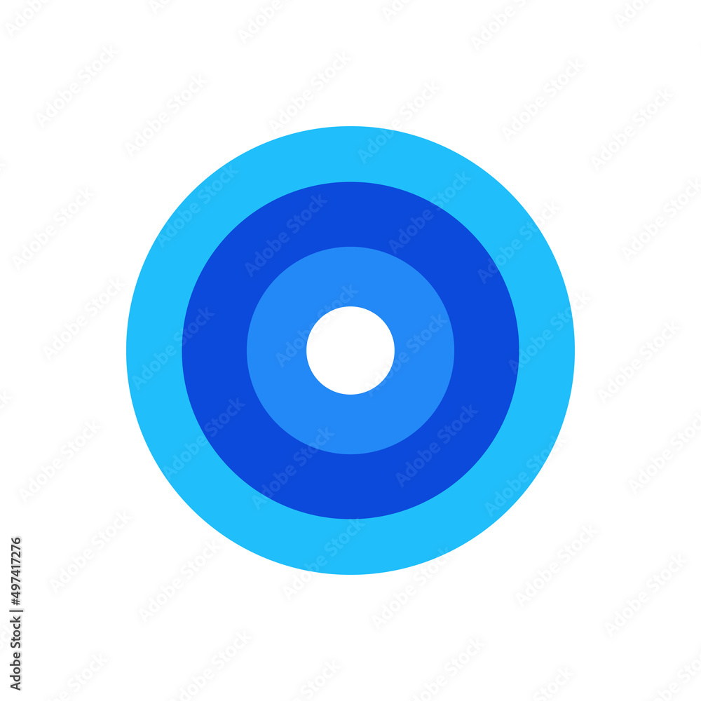 Target goal icon vector graphic illustration in blue Target goal icon vector graphic illustration in blue