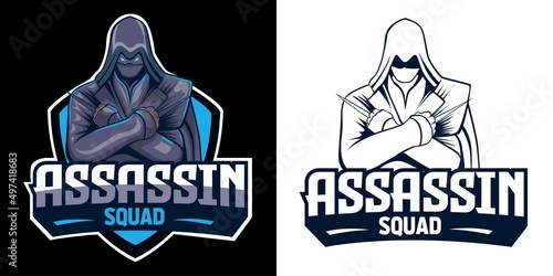 assassin esport logo mascot design