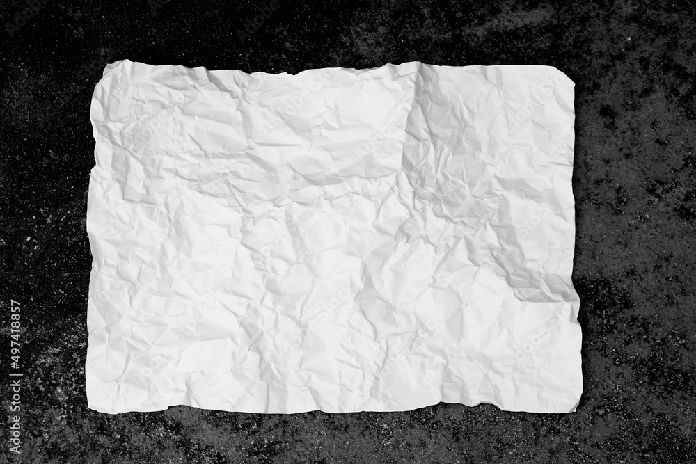 Obraz premium White crumpled paper texture. Abstract paper pattern for background.