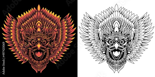 jatayu the culture vector illustration