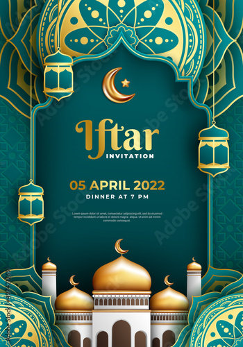  Iftar Party celebration Poster, Banner or Flyer design.