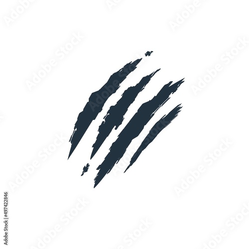 Vector claw scratch icon isolated on a white background.  Claw symbol for web and mobile apps.  Vector illustration