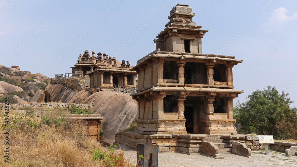 Mandapam of Hidambeswara Temple at Chitradurga Fort, Chitradurga, Karnataka, India