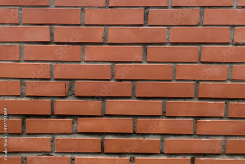 the red brick wall close-up