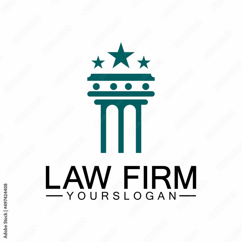 Law Firm Pillar Logo Template-Vector Law Firm Pillar Logo Template-Vector