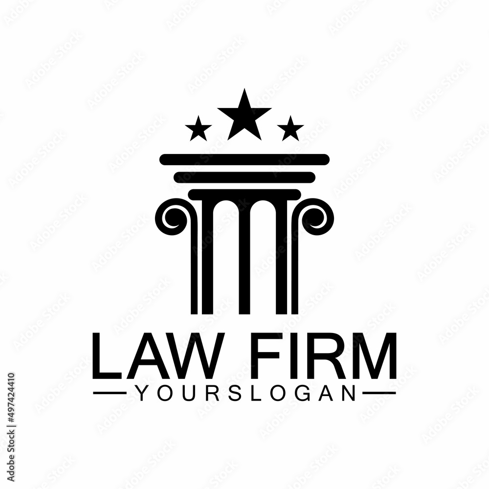 Law Firm Pillar Logo Template-Vector Law Firm Pillar Logo Template-Vector