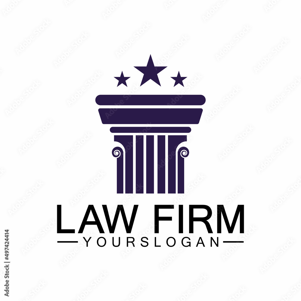 Law Firm Pillar Logo Template-Vector Law Firm Pillar Logo Template-Vector