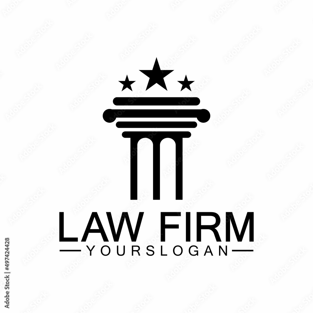 Law Firm Pillar Logo Template-Vector Law Firm Pillar Logo Template-Vector
