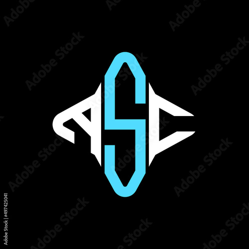 ASC letter logo creative design with vector graphic