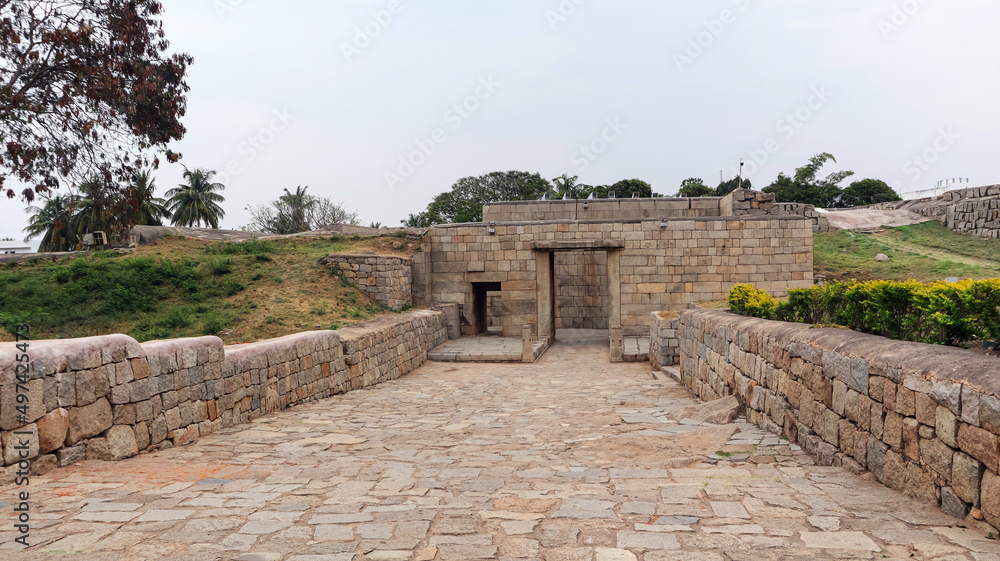 View of Entrance gate from Inside the Fort, Chitradurga fort, India