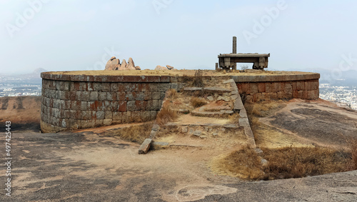 Watch point of the Fort, Elusuttina Kote or Chitradurga fort, Karnataka, India
