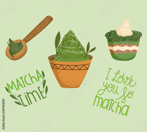 set of matcha time