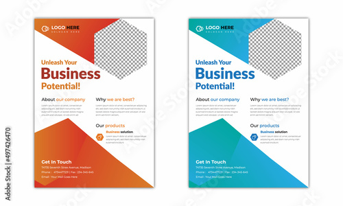 abstract, business, of modern design poster flyer brochure cover layout template, vector template in A4 size - Vector. 