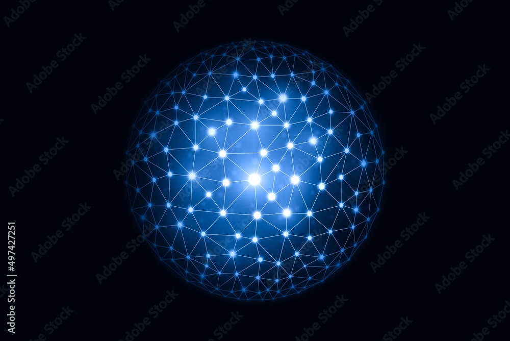 polygon mesh sphere, thin line, vector illustration polygon mesh sphere, thin line, vector illustration