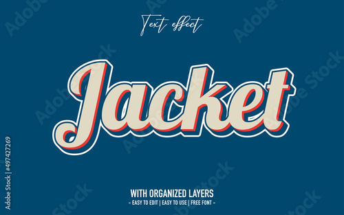 vintage text effect on blue background