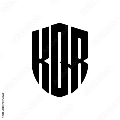 KQR letter logo design. KQR modern letter logo with black background. KQR creative  letter logo. simple and modern letter logo. vector logo modern alphabet font overlap style. Initial letters KQR   photo