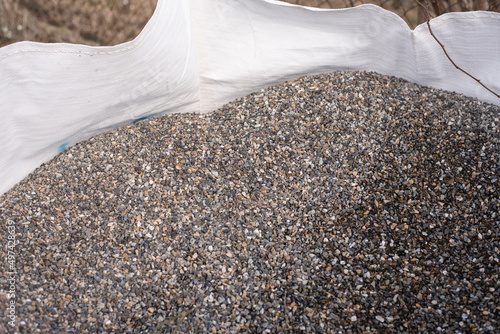 Obraz na płótnie gravel in a large bag for transportation w salonie
