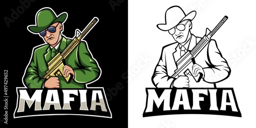 mafia sniper esport logo design