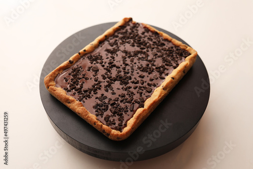 Konstfotografi Tarte Cookie Chocolat Caramel aux brisures d'Oréo & Poires