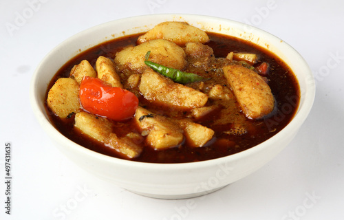 Homemade potato curry -Indian cuisine.Aloo masala
