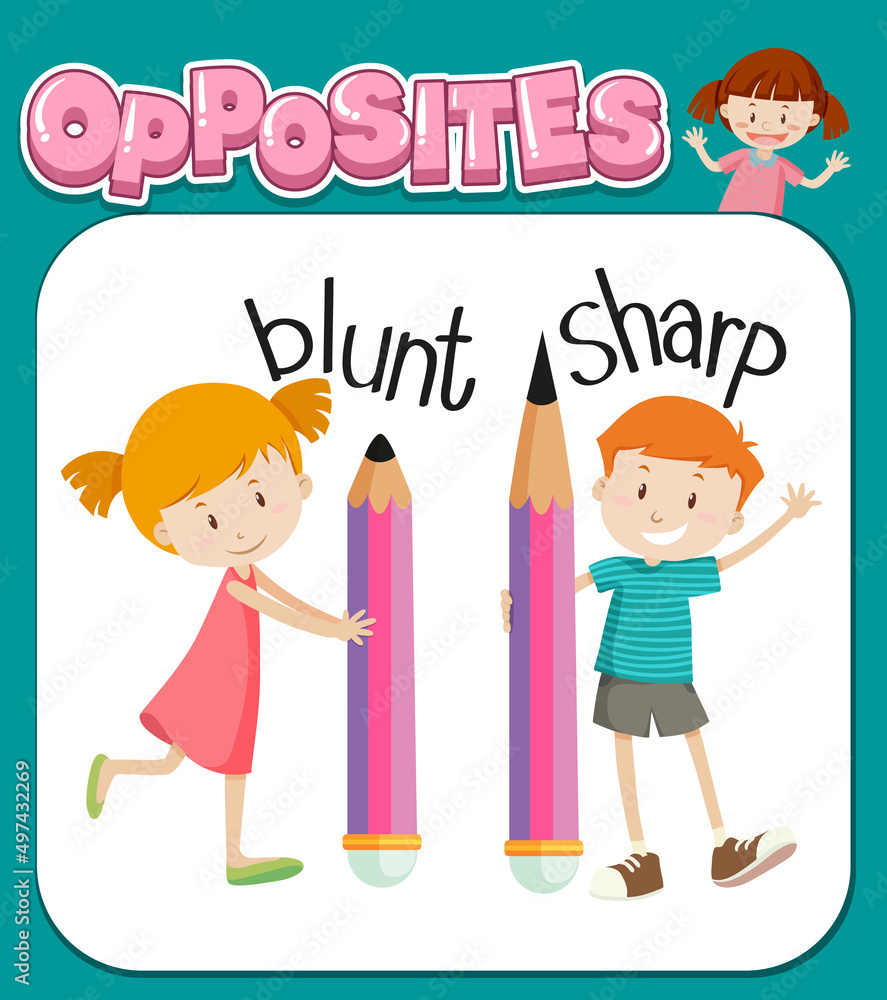 Opposite words for blunt and sharp Opposite words for blunt and sharp