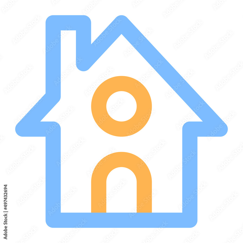 Obraz premium smart home colored line icon