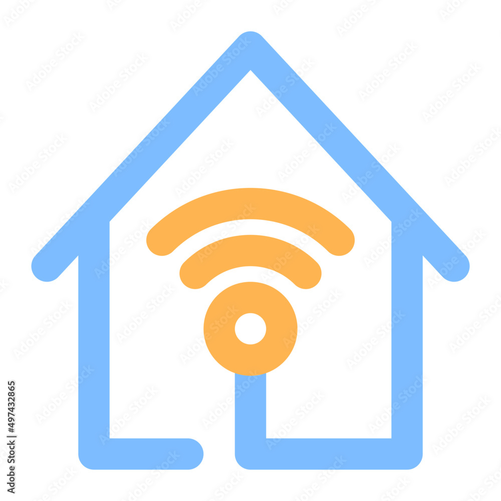 smart home colored line icon smart home colored line icon