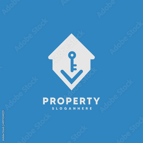 Property logo template vector illustration design icon