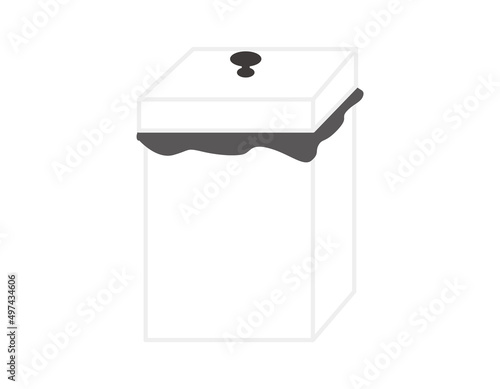 サニタリーボックス　ゴミ箱　イラスト
