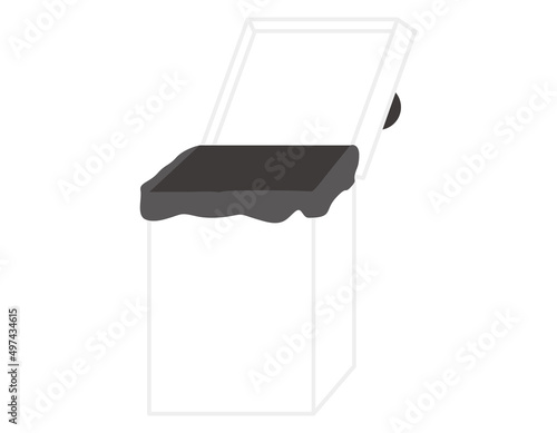 サニタリーボックス　ゴミ箱　イラスト