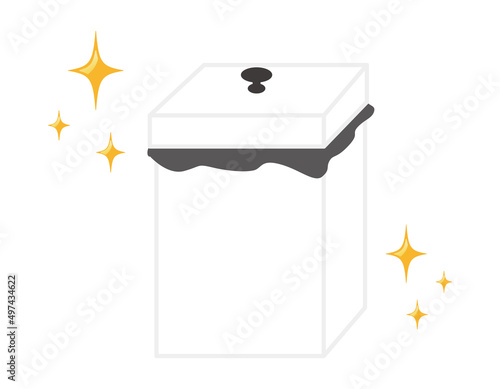 サニタリーボックス　ゴミ箱　イラスト