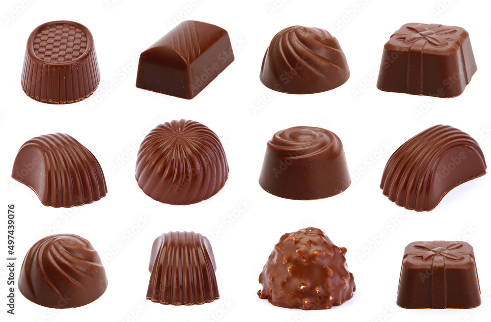 Chocolate candy is isolated on white background. milk chocolate Chocolate candy is isolated on white background. milk chocolate