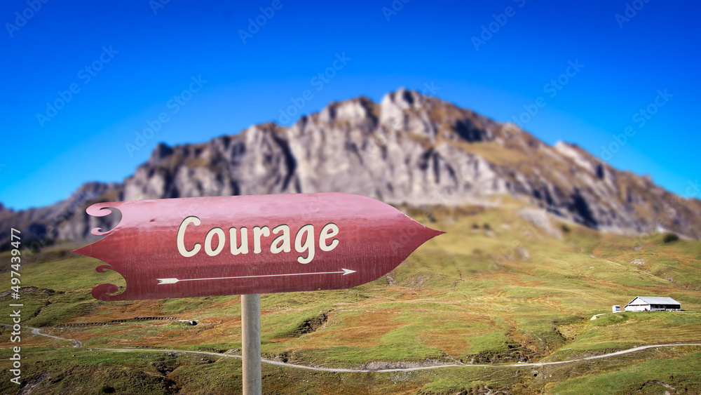 Street Sign to Courage