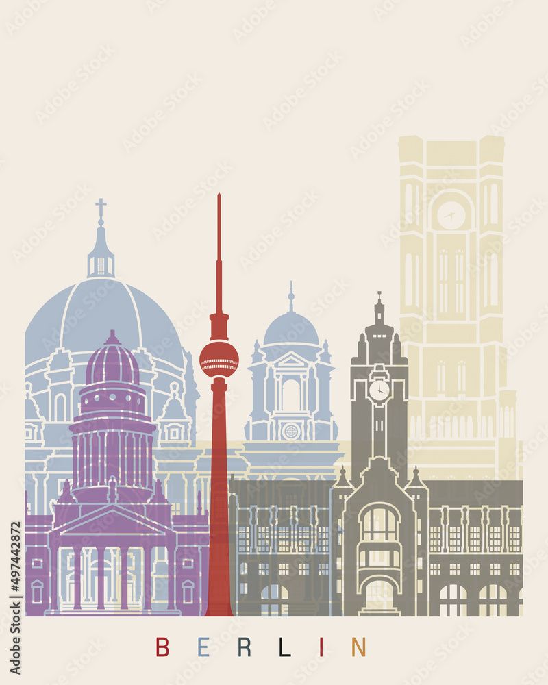 Berlín skyline poster