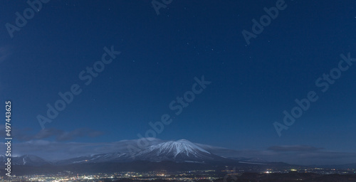 夜の岩手山（岩山展望台）