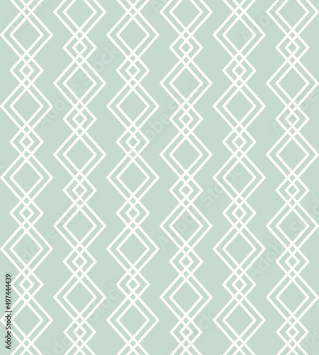 Abstract geometric background. Vector seamless pattern with rhombuses and zigzag lines. Vintage diamond wallpaper print
