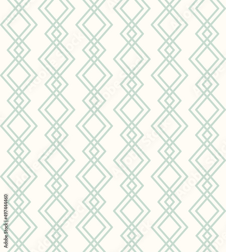 Abstract geometric background. Vector seamless pattern with rhombuses and zigzag lines. Vintage diamond wallpaper print