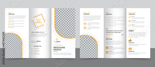 Creative corporate modern business trifold brochure template, trifold layout, letter, a4 size brochure.