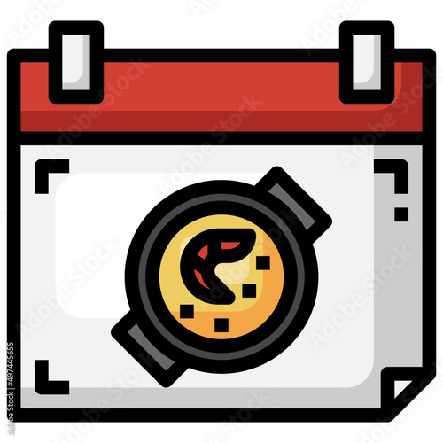 PAELLA filled outline icon,linear,outline,graphic,illustration