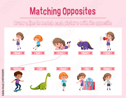 Matching opposite words worksheet