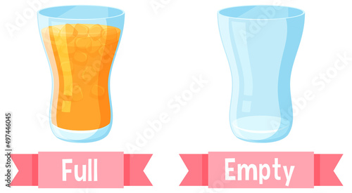 Opposite English Words full and empty