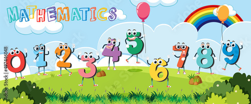 Set of number 0 to 9 for kids