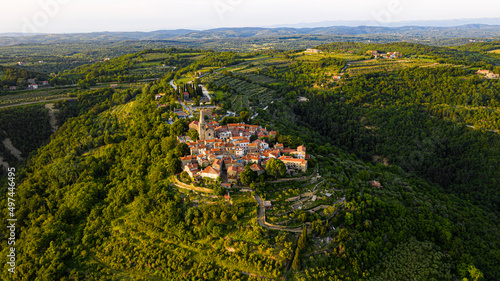 Aerial View od city Groznjan, Istra, Croatia