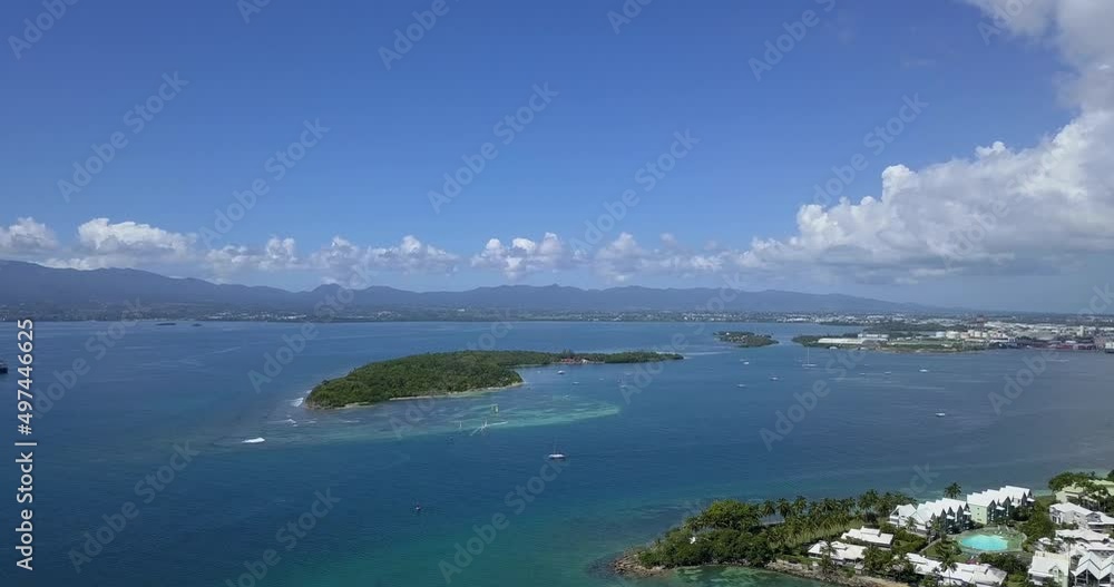 Aerial views of the islands and marina of Guadeloupe Aerial views of the islands and marina of Guadeloupe