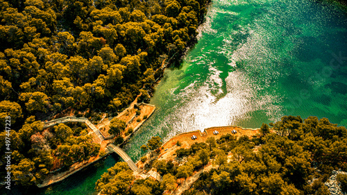Aerial view of Mljet national park, Island Mljet, Croatia
