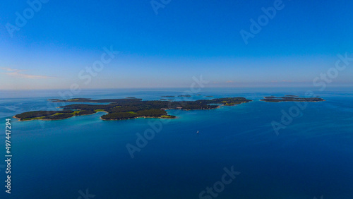 Aerial view of Brijuni national Park  Pula  Croatia