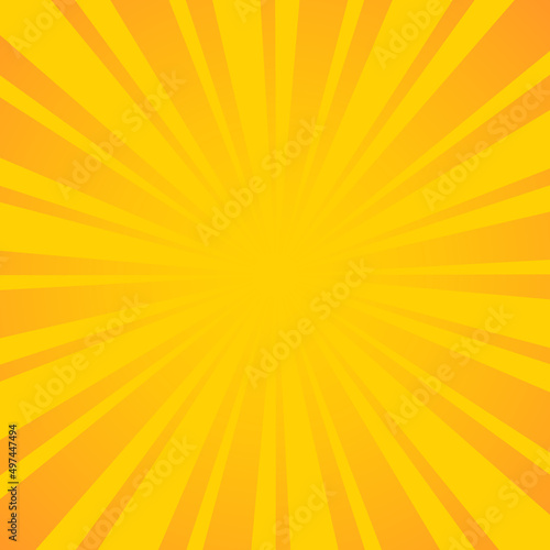 Wallpaper Mural Background of orange sun rays. Bright flash of yellow light. Radial warm pattern with gradient. Torontodigital.ca