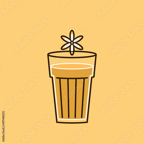 Indian drink vector. Indian chai icon. Chai is Indian drink.
