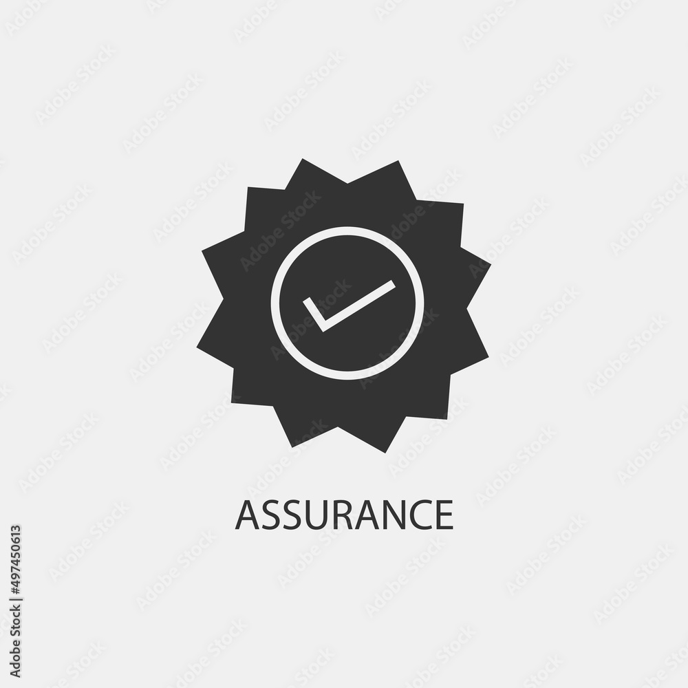 assurance vector icon illustration sign assurance vector icon illustration sign
